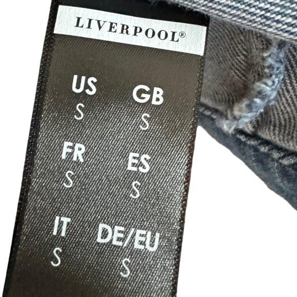 Liverpool Shirt Style long Jean jacket size Small - Picture 6 of 8